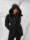 Bumnester Quilted Coat, Women's Black Coats