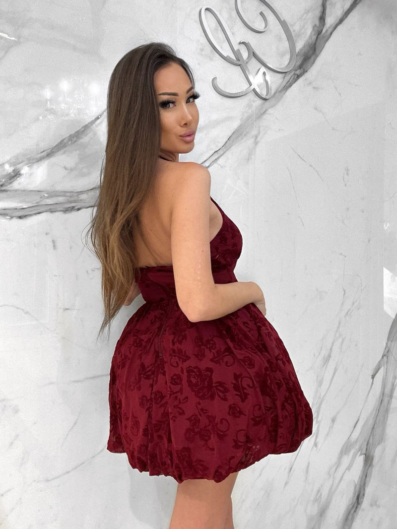 Cherry On Top Dress, Women's Wine Red Dresses