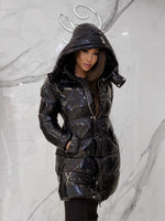 Penguin Quilted Coat Coat, Women's Black Coats