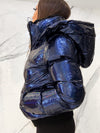 Woody Bomber Quilted Coat, Women's Blue Coats